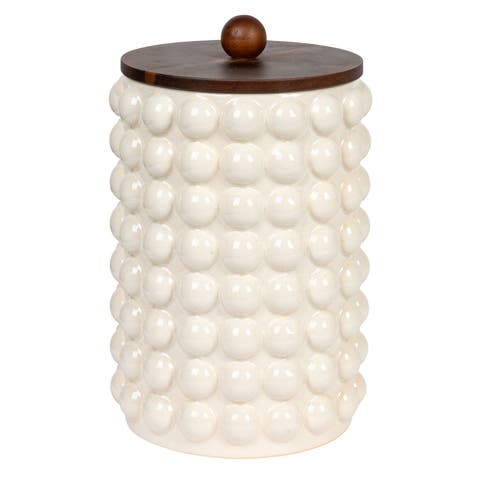 Canister with Raised Dots and Lid