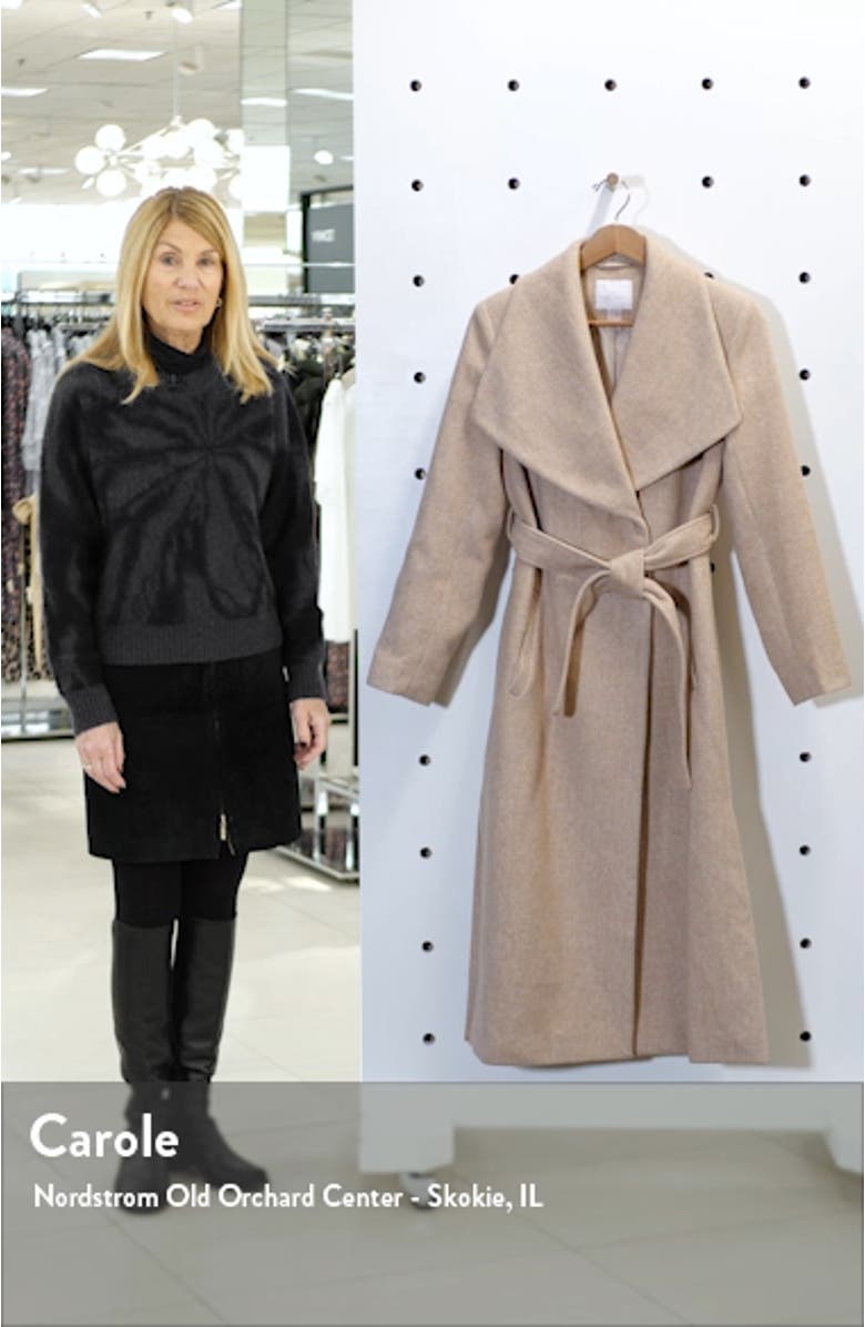 Herringbone Long Wrap Coat, sales video thumbnail