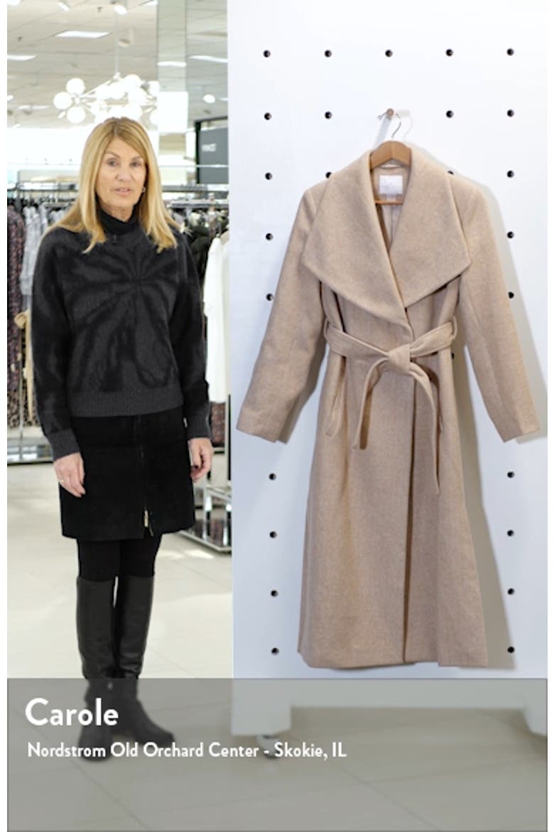 Herringbone Long Wrap Coat video