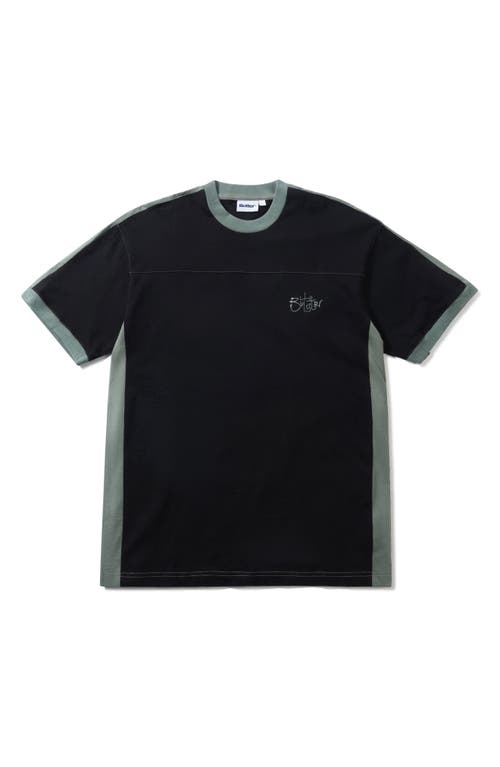 Butter Goods Scribble Graphic Football T-Shirt in Black /Canteen 