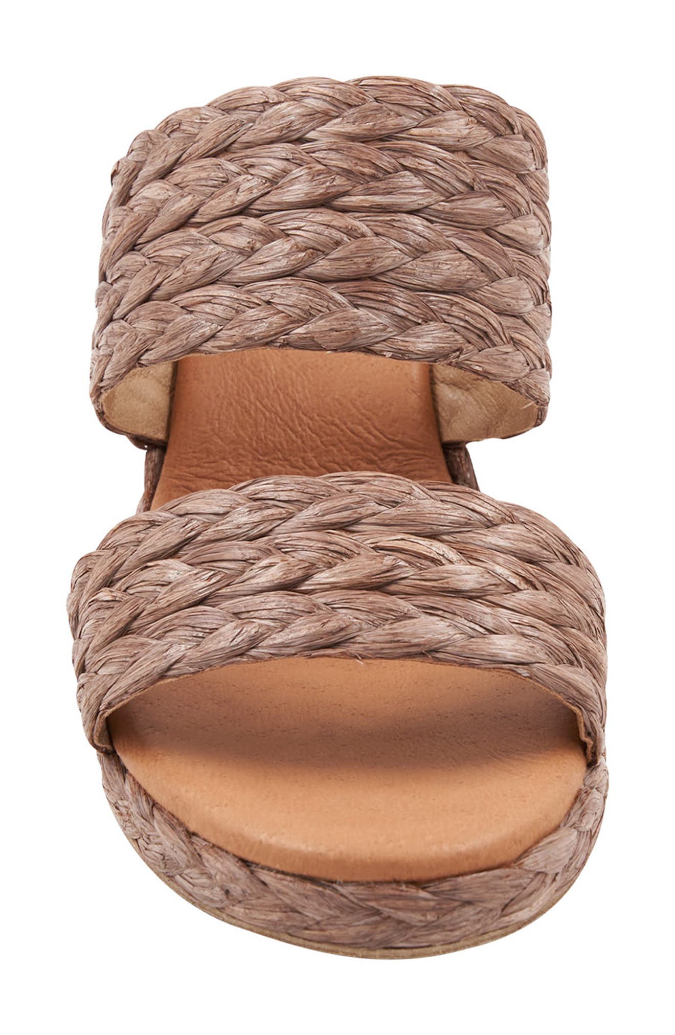 André Assous Nolita Raffia Wedge Slide Sandal, Alternate, color, 