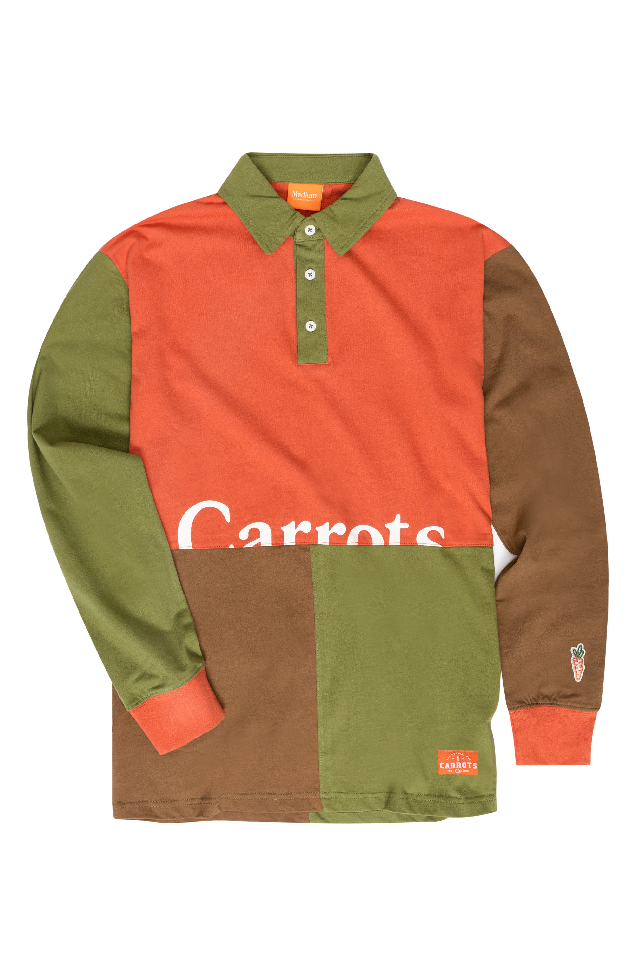 CARROTS BY ANWAR CARROTS Colorblock Wordmark Logo Long Sleeve Graphic ...
