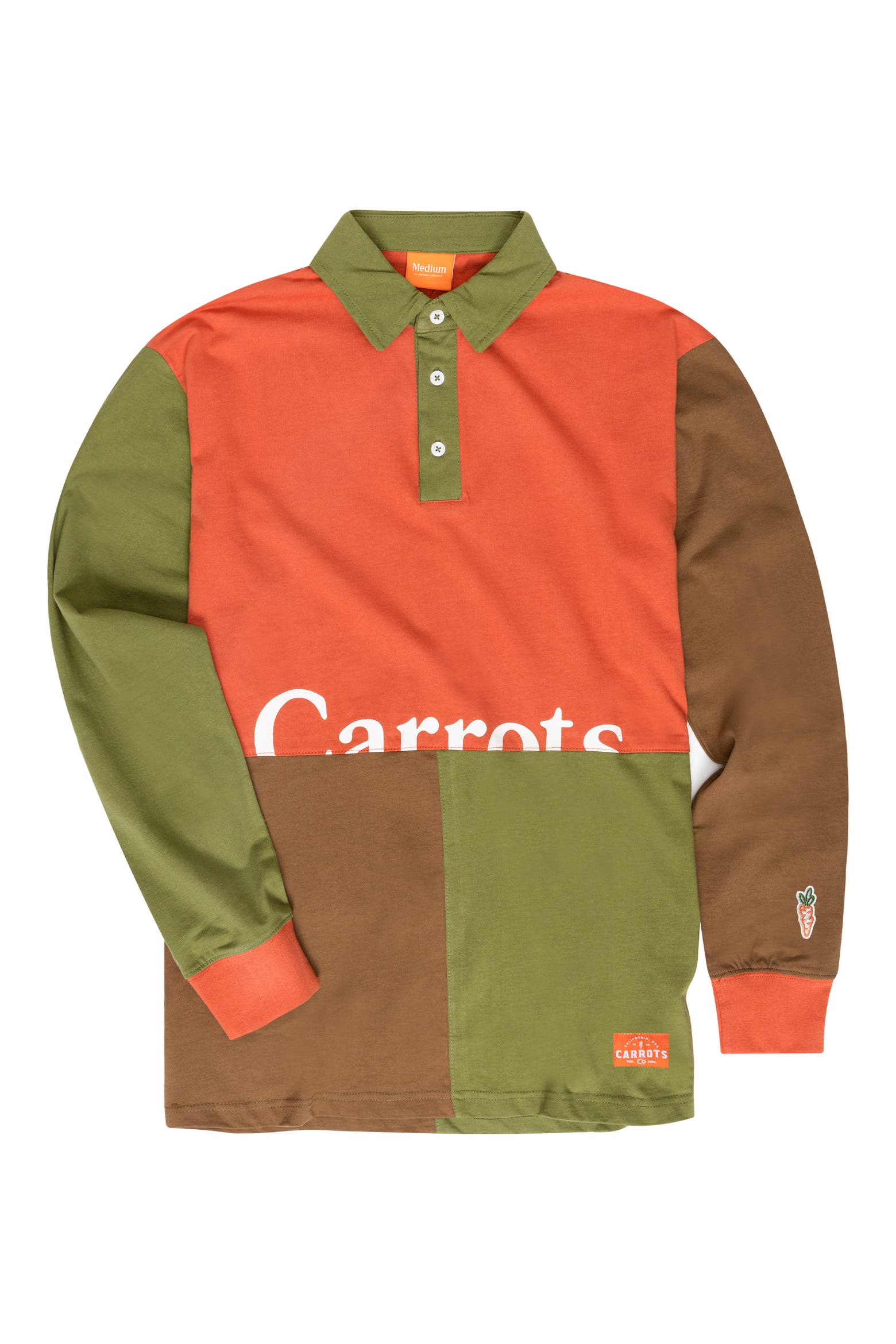 CARROTS BY ANWAR CARROTS Colorblock Wordmark Logo Long Sleeve Graphic ...