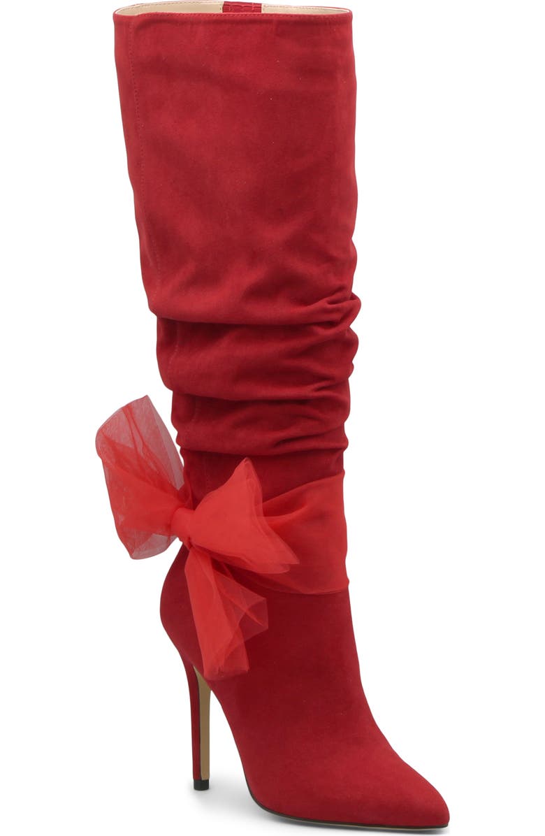 Charles by Charles David Pizzi Pointed Toe Knee High Boot, Main, color, Red-Ms