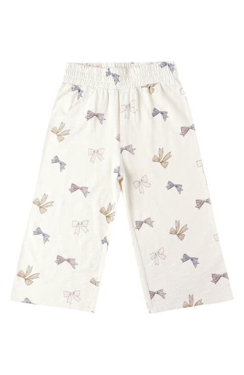 Bow Print Wide Leg Pants (Baby)