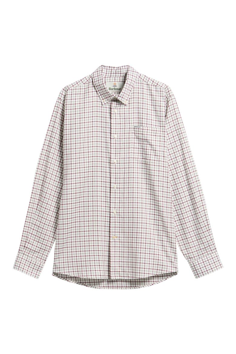 Preston Regular Fit Tattersall Button-Down Shirt, Alternate, color, DARK BORDEAUX