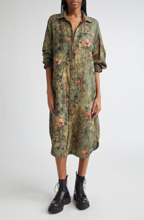 Jumbo Long Sleeve Shirtdress