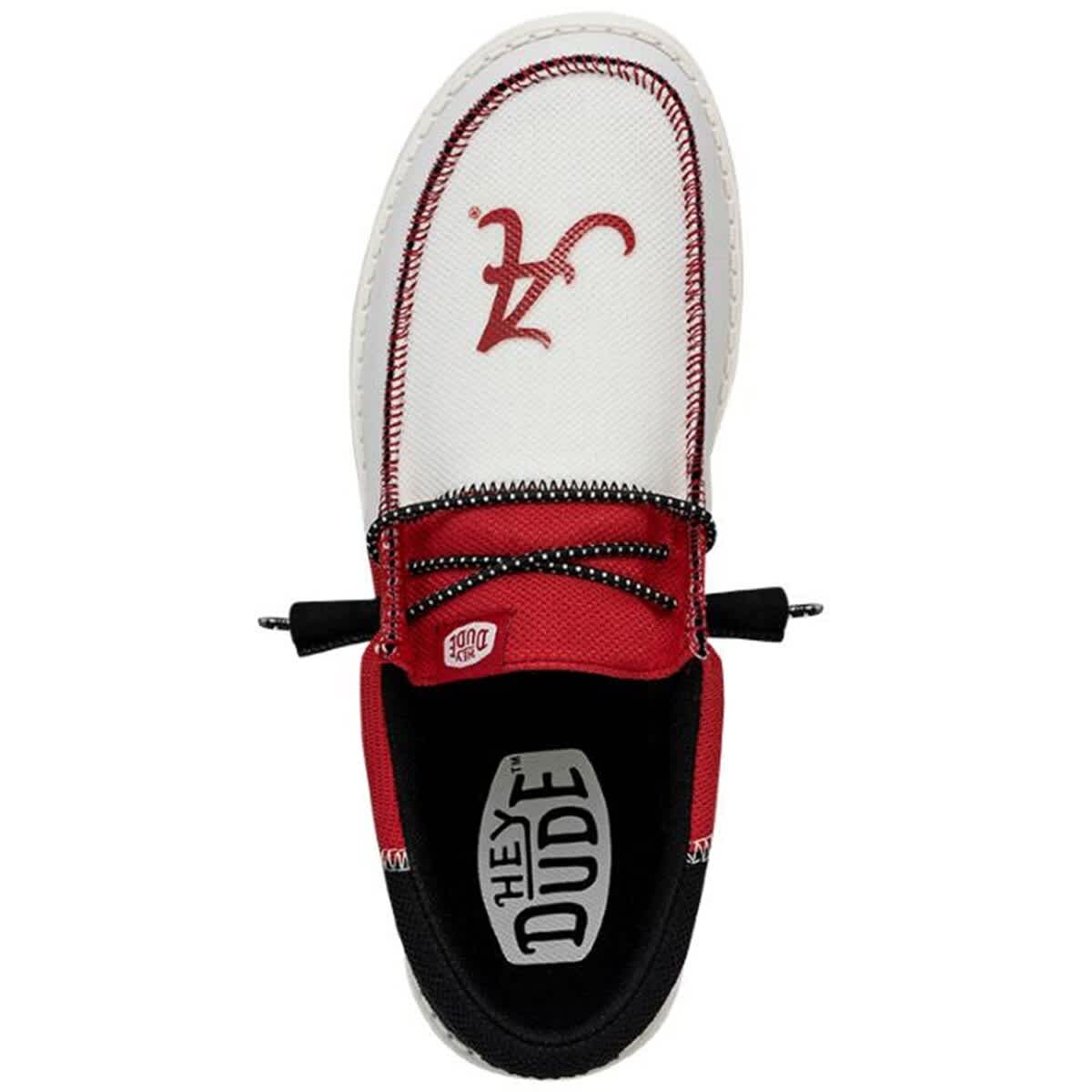 Hey Dude Men's Crimson/Black Alabama Crimson Tide Wally Casual Shoes, Alternate, color, 