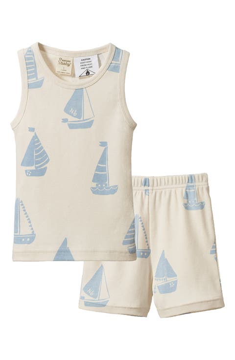 Kids' Print Organic Cotton Two-Piece Short Pajamas