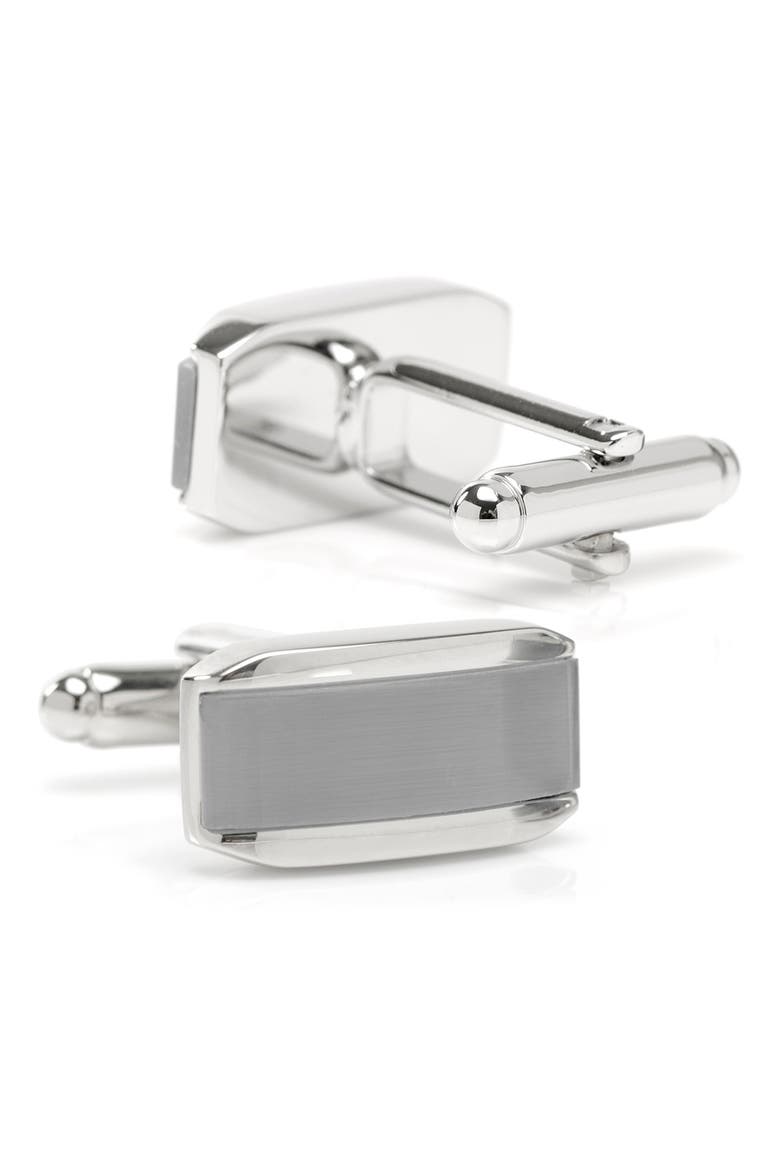 Cat's Eye Cuff Links, Alternate, color, GRAY CATS EYE