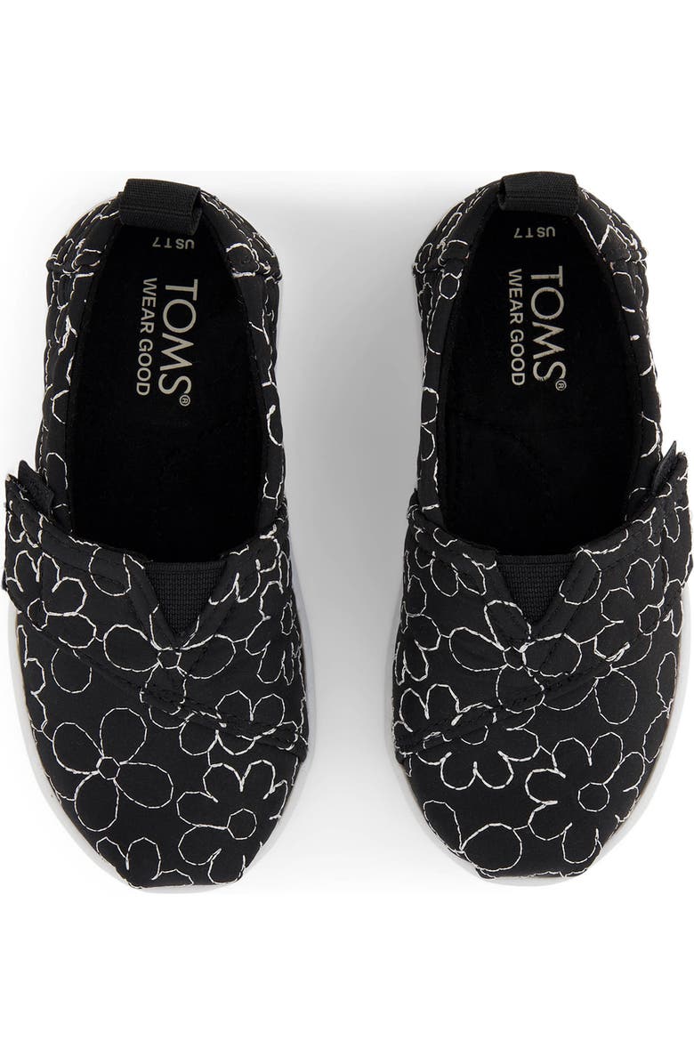 TOMS Kids' Alpargata Slip-On Sneaker, Alternate, color, Black