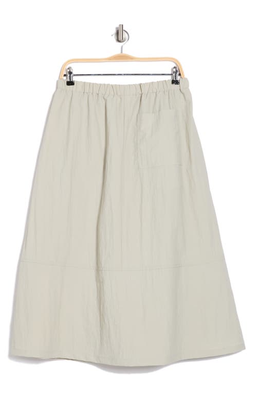 Melloday Pull-on Midi Skirt In Pale Grey
