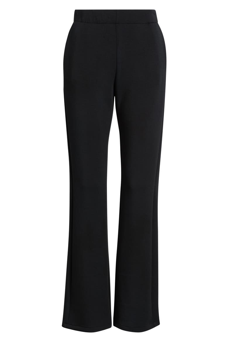 Flare Leg Scuba Pants, Alternate, color, BLACK