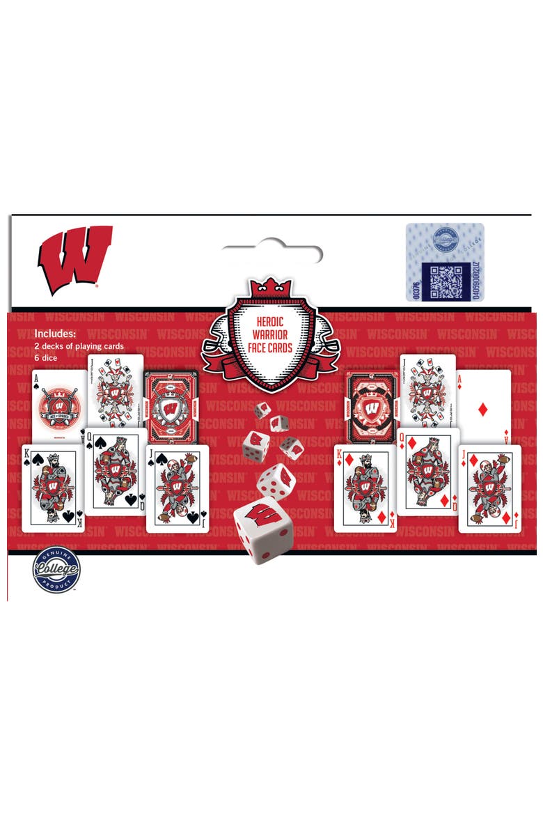 Wisconsin Badgers Playing Cards & Dice, Alternate, color, Multicolor