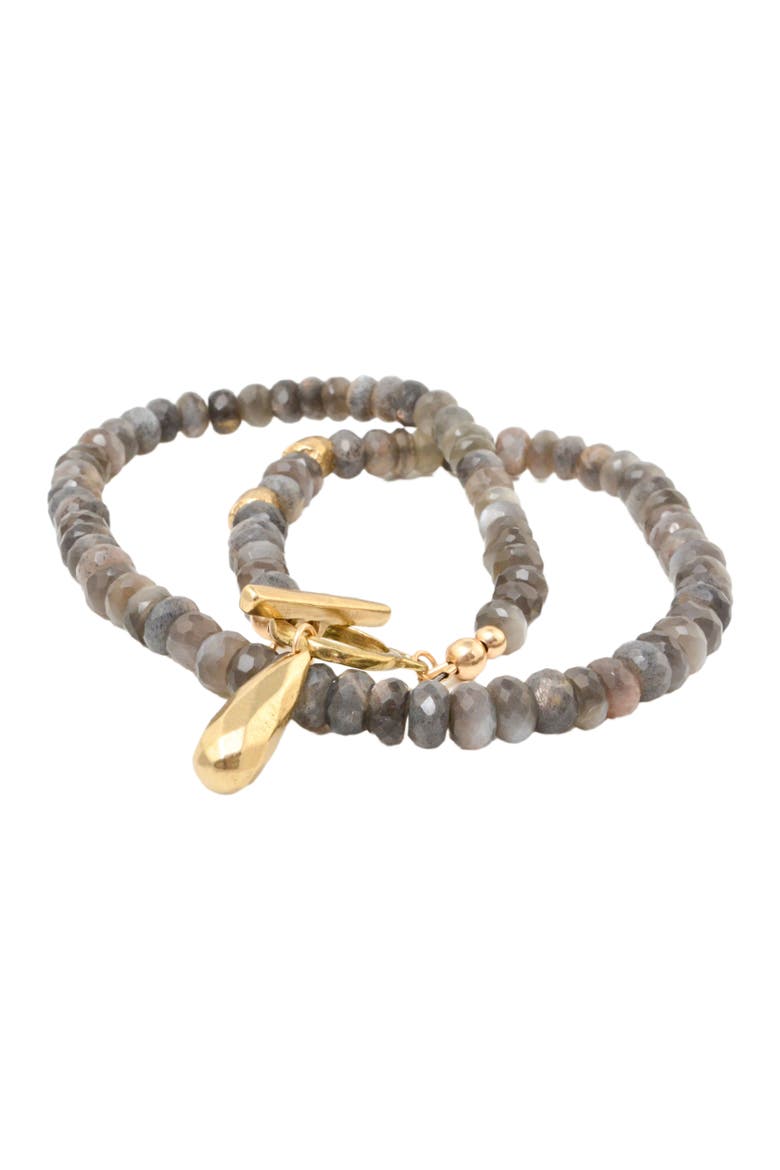 Golden Teardrop Moonstone Necklace, Alternate, color, Gold