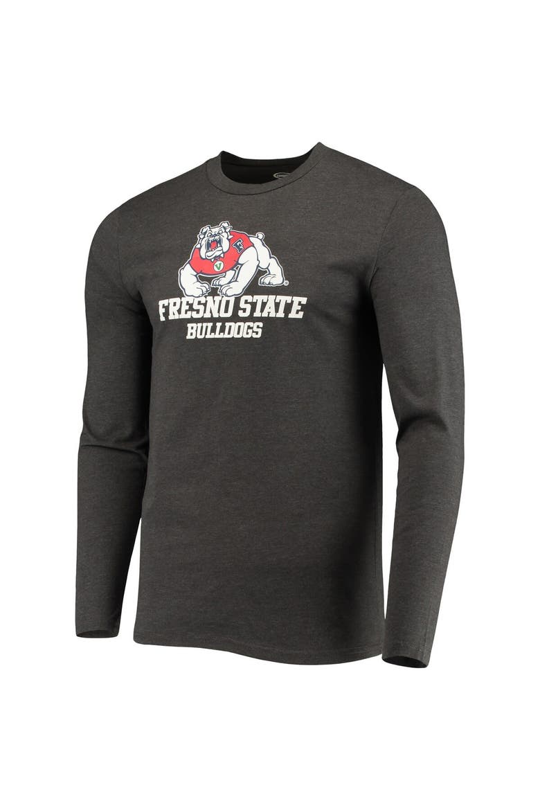 Men's Concepts Sport Red/Heathered Charcoal Fresno State Bulldogs Meter Long Sleeve T-Shirt & Pants Sleep Set, Alternate, color, Red