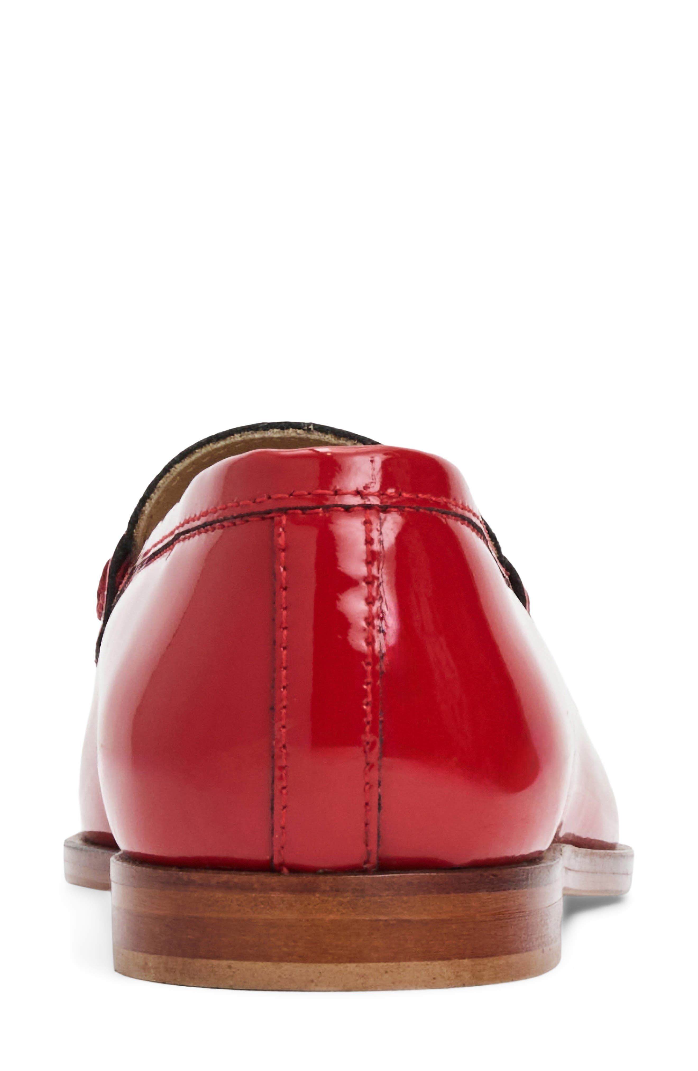 Lixia Penny Loafer, Alternate, color, BERRY PATENT