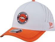 New Era Men's New Era White/Orange Denver Broncos Patch 39THIRTY A-Frame M-Crown Perforated Flex Hat