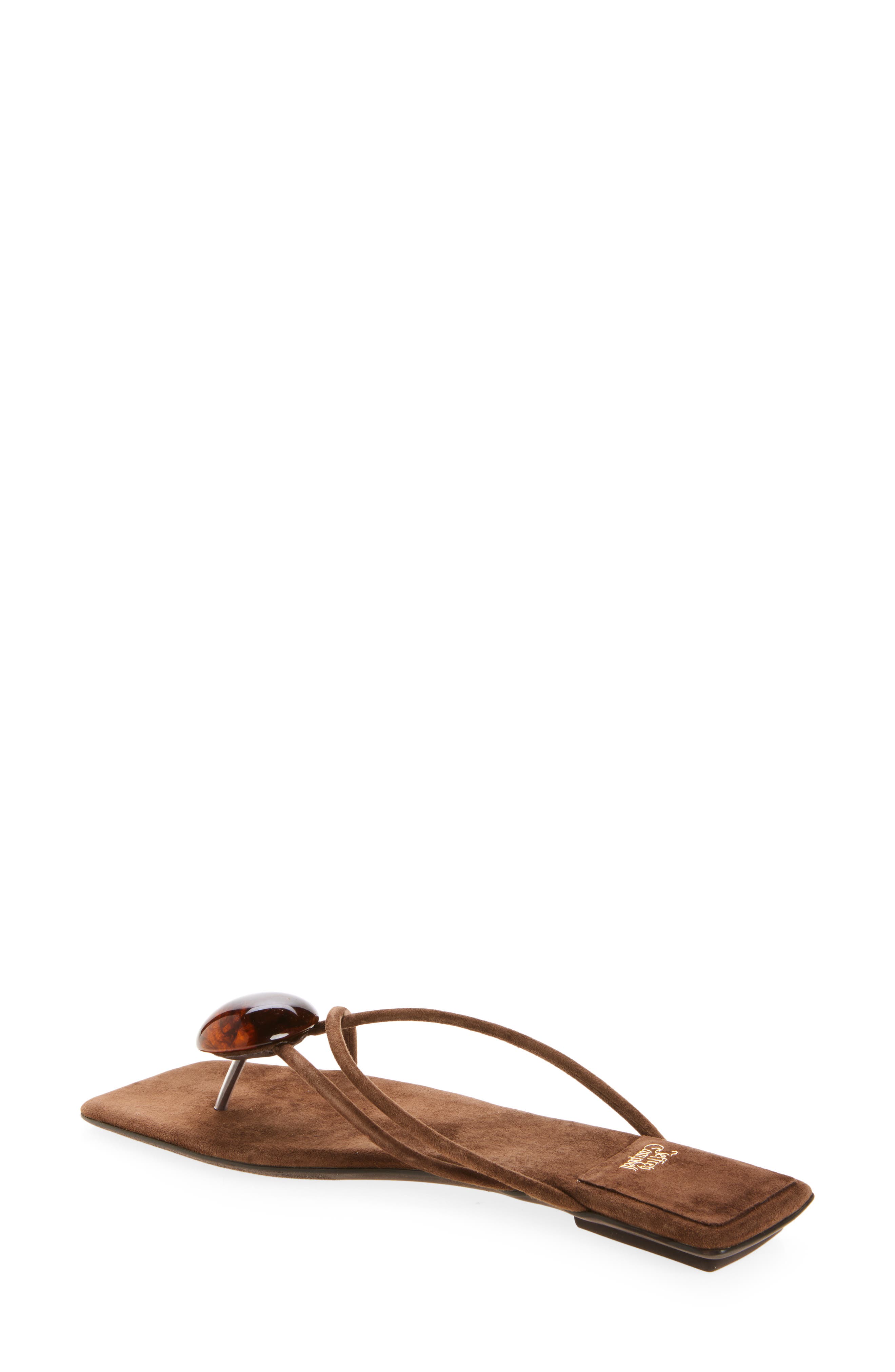 Jeffrey Campbell Cosmos Flip Flop, Alternate, color, Brown Suede Combo