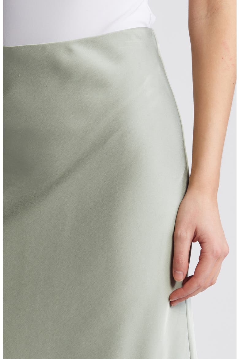 Kat Satin Midi Skirt, Alternate, color, ARTICHOKE