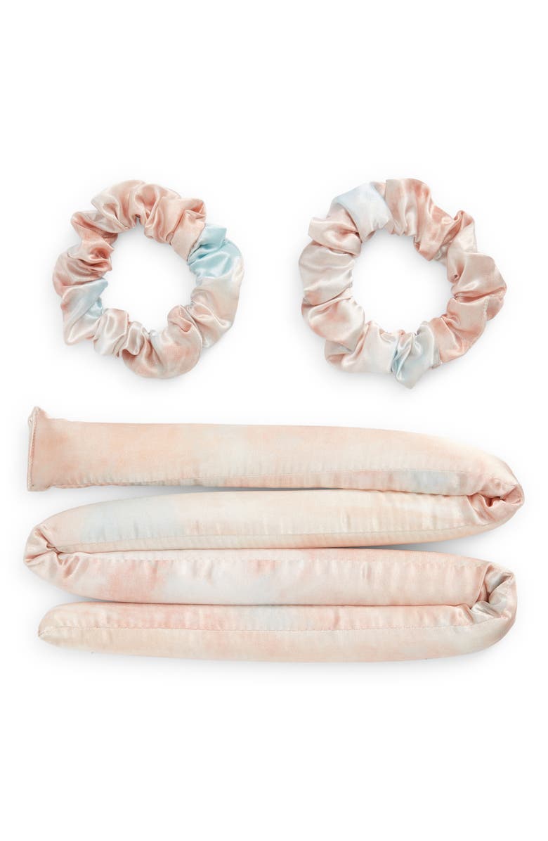 Kitsch Satin Heatless Curling Set, Main, color, Sunset Tie Dye