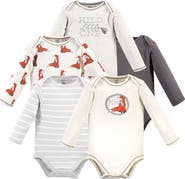Touched by Nature 5Pk Long Sleeve Organic Bodysuits
