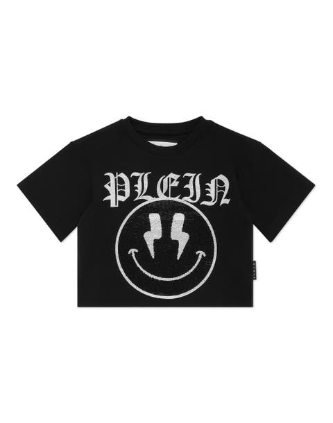 Cropped T-shirt Round Neck Ss Smile Girl