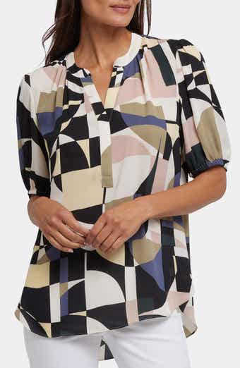 NYDJ Puff Sleeve Popover Top