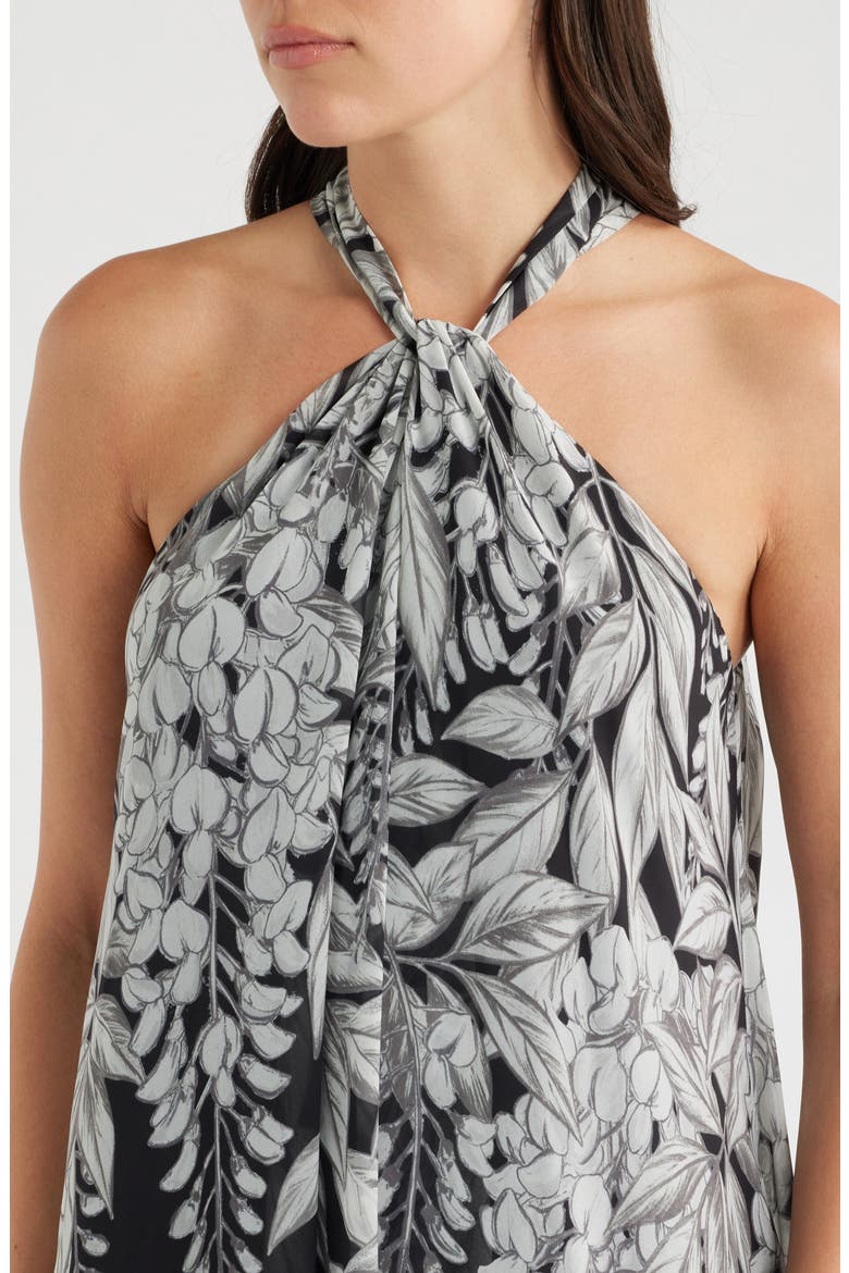 Daria Sleeveless Handkerchief Hem Maxi Dress, Alternate, color, BLACK/ WHITE