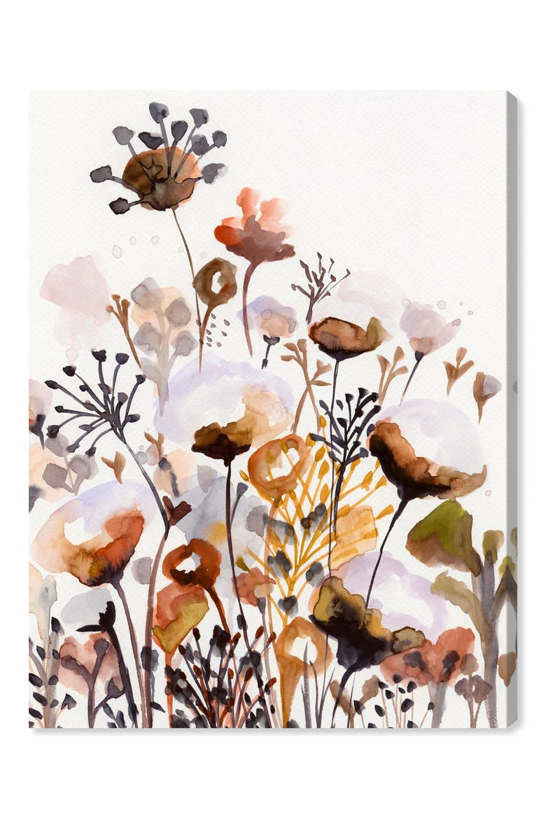 Deep Forest Earthy Brown Canvas Wall Art, Main, color, BROWN ORANGE WHITE