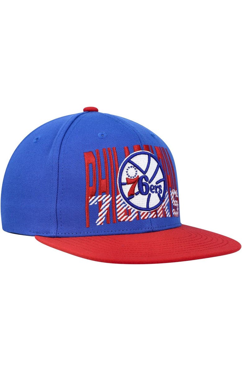 Mitchell & Ness Men's Mitchell & Ness Royal Philadelphia 76ers SOUL Cross Check Snapback, Alternate, color, 