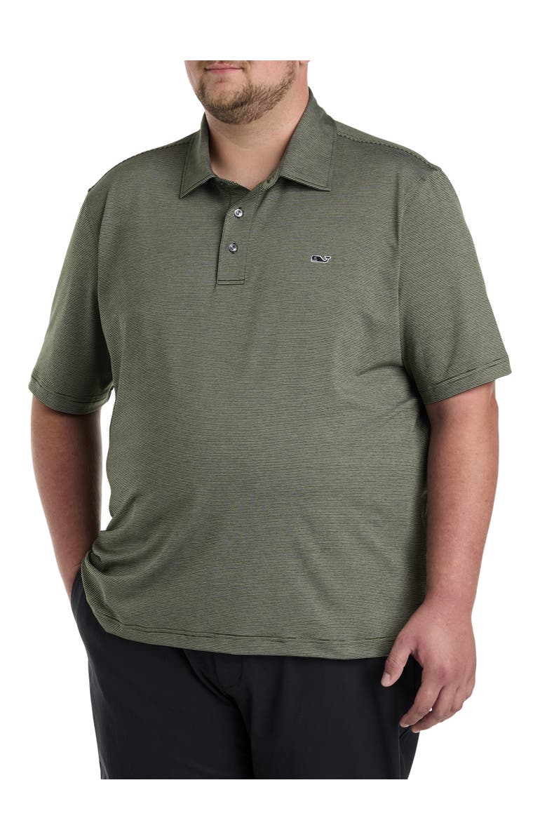 vineyard vines Big & Tall St. Jean Striped Sankaty Performance Polo Shirt, Main, color, 