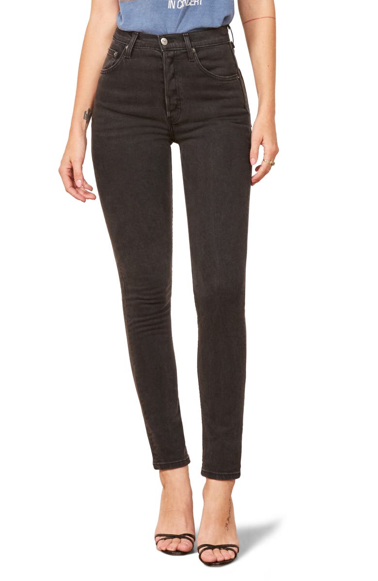 Reformation Serena High Waist Skinny Jeans, Main, color, 