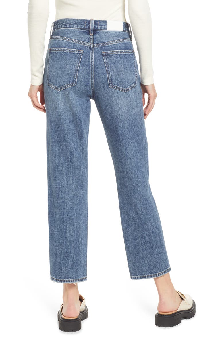 Charlie High Waist Ankle Straight Leg Jeans, Alternate, color, TERRACE