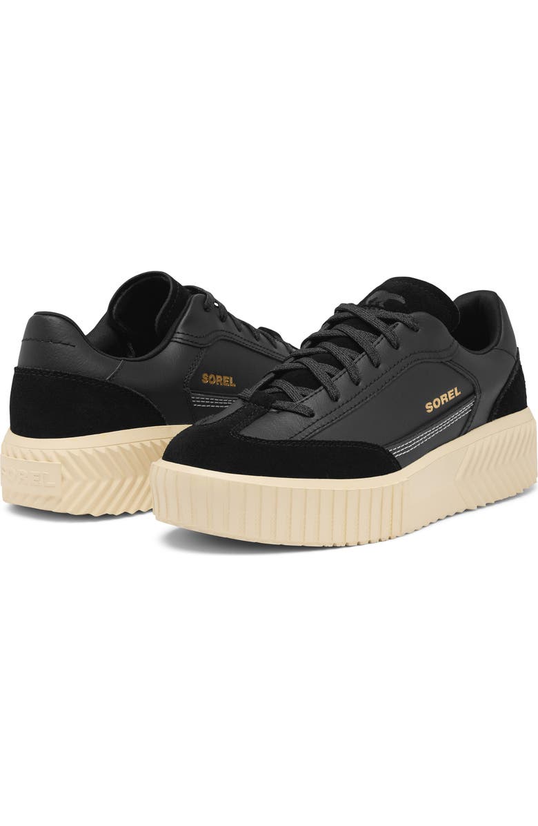 SOREL Ona Ave T-Toe Platform Sneaker, Alternate, color, Black/ Honey White
