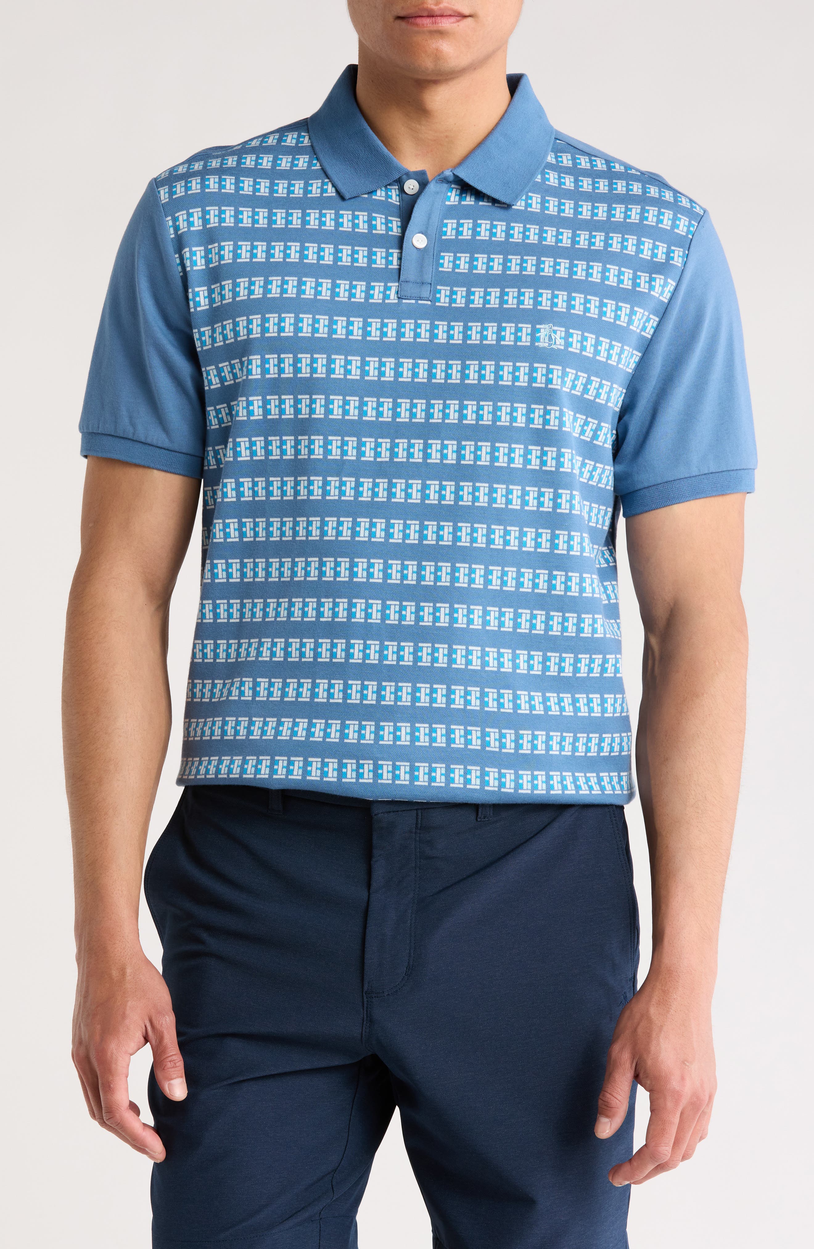 Original Penguin Blocked Jacquard Polo