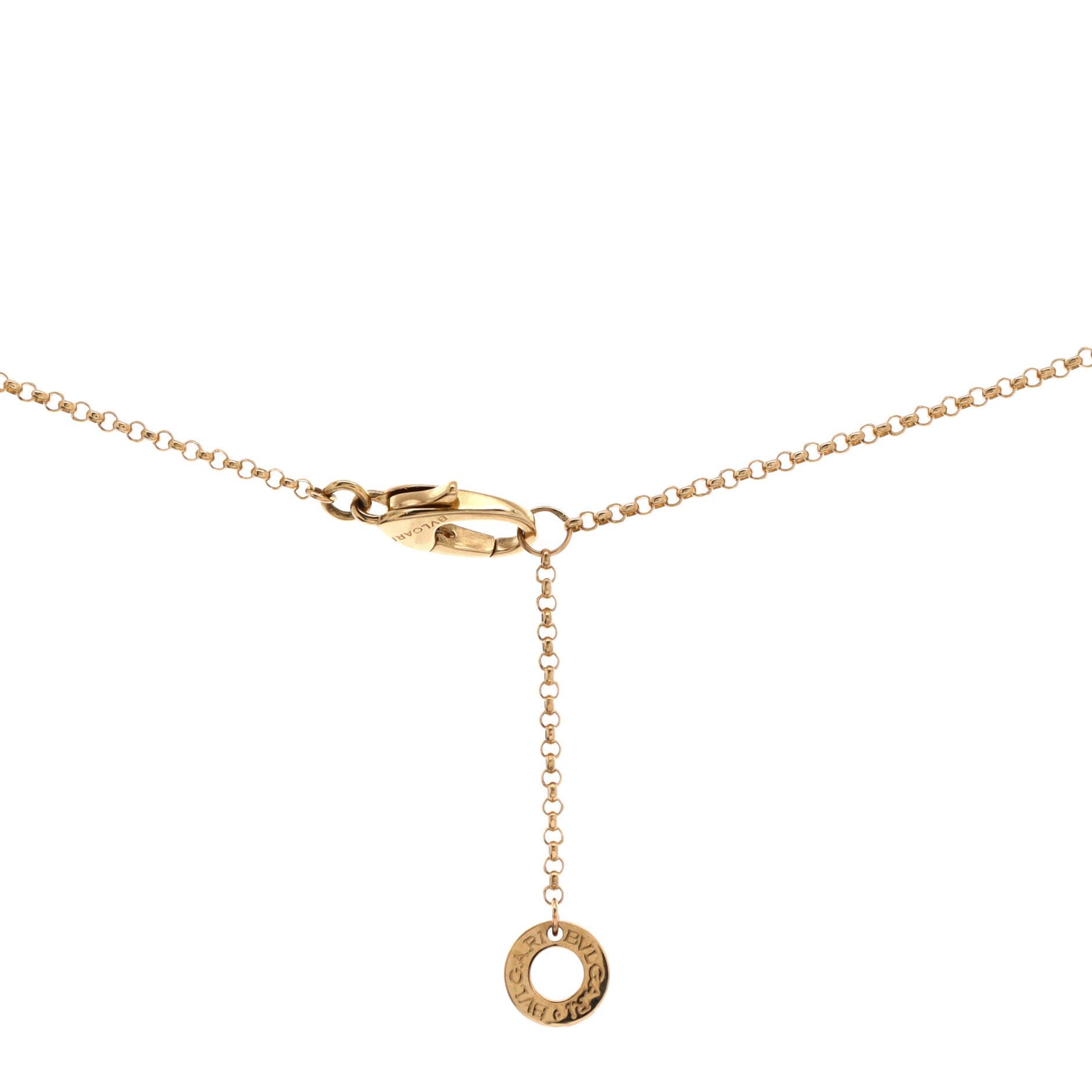Bvlgari Bvlgari Pendant Necklace 18K Yellow Gold with Onyx, Alternate, color, Metallic Gold