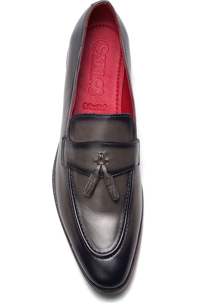 CARLOS SANTANA Encore Tassel Loafer, Alternate, color, Grey Leather