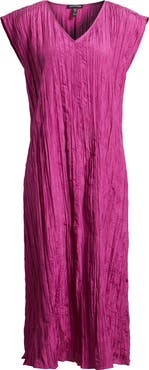 Eileen Fisher Cap Sleeve Silk Maxi Dress