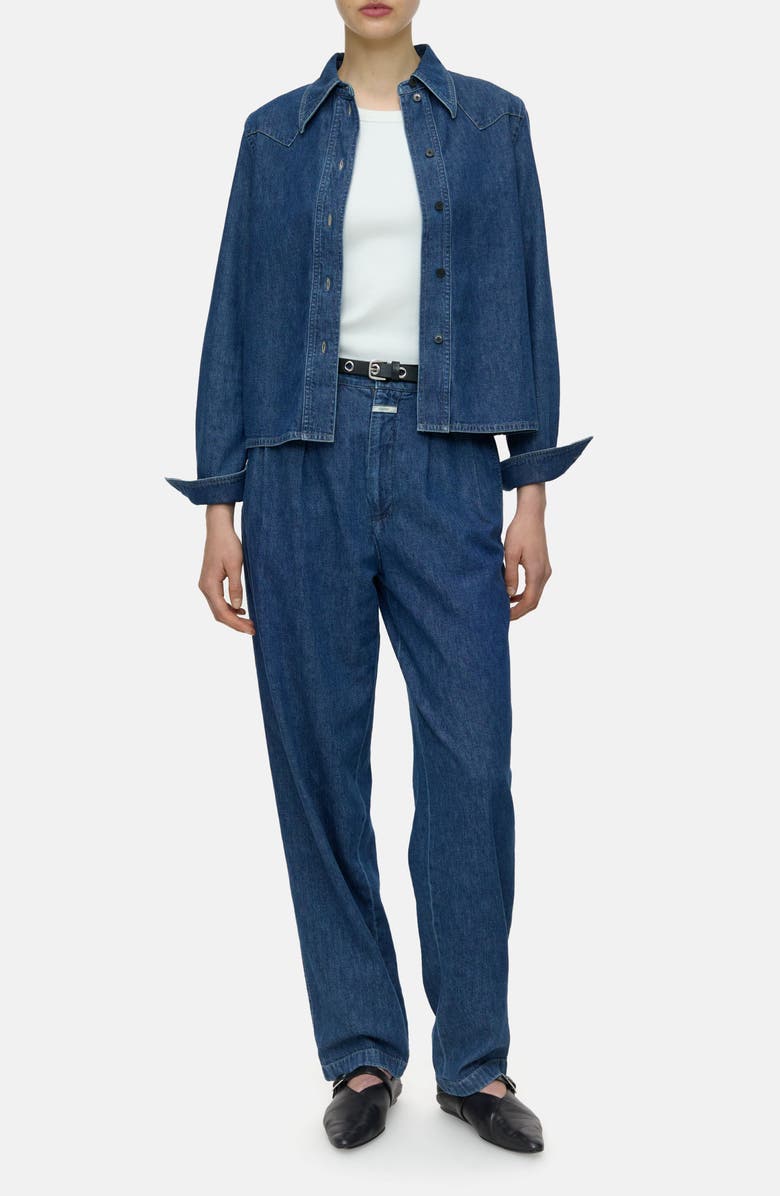 Closed Rhoone High Waist Tapered Leg Jeans, Alternate, color, Mid Blue