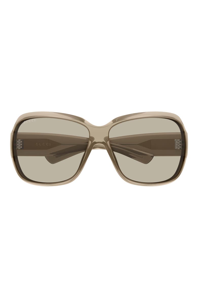 70mm Oversize Square Sunglasses, Main, color, BEIGE