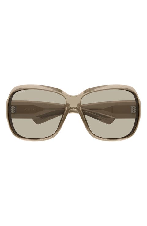 70mm Oversize Square Sunglasses