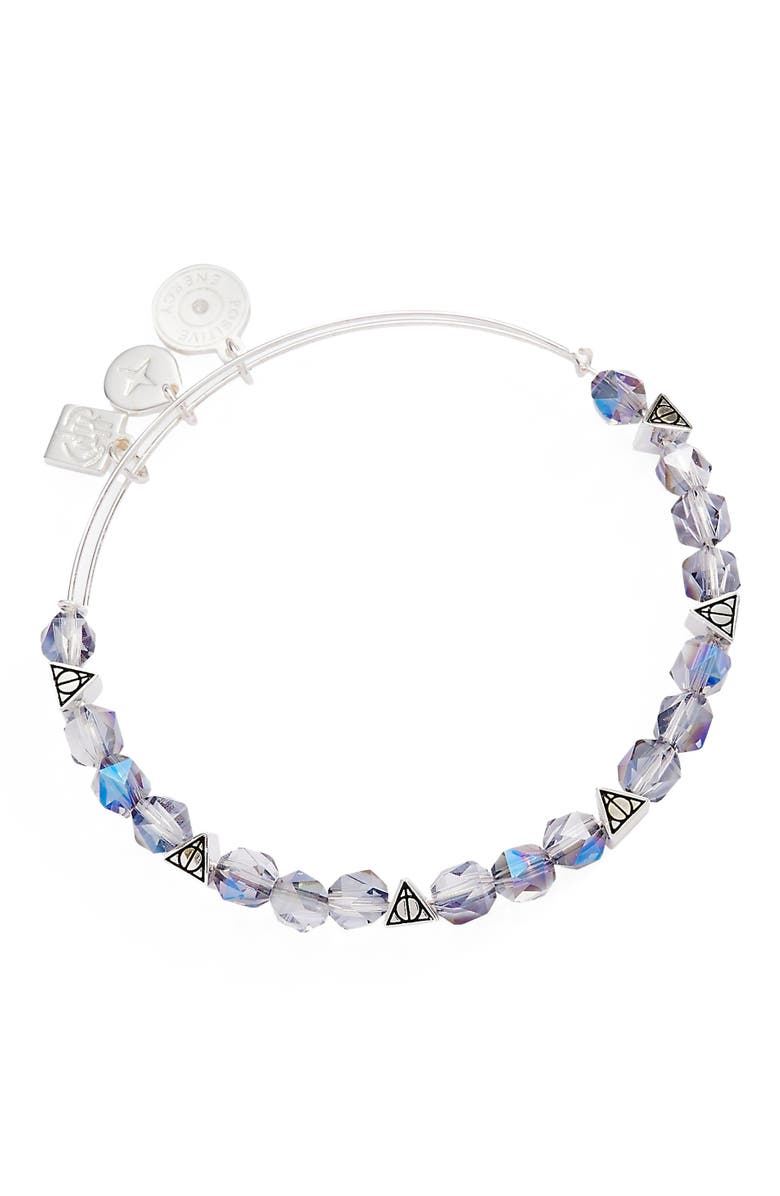 Alex and Ani Harry Potter<sup>™</sup> Deathly Hallows Beaded Bangle Bracelet, Main, color,