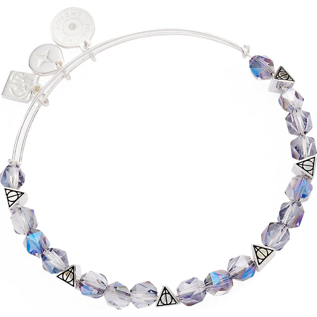 Alex and Ani Harry Potter™ Deathly Hallows Beaded Bangle Bracelet in Silver at Nordstrom, Size Small/medium