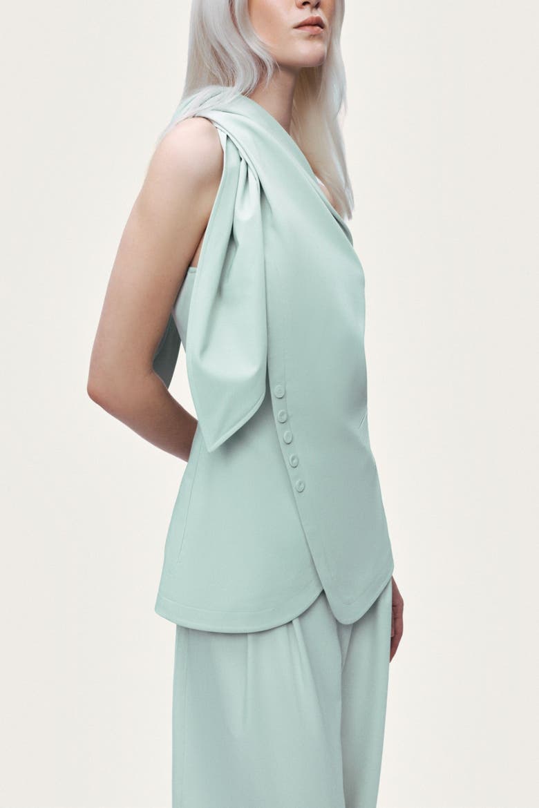 Shoulder-Tie Blouse, Alternate, color, Mint Green