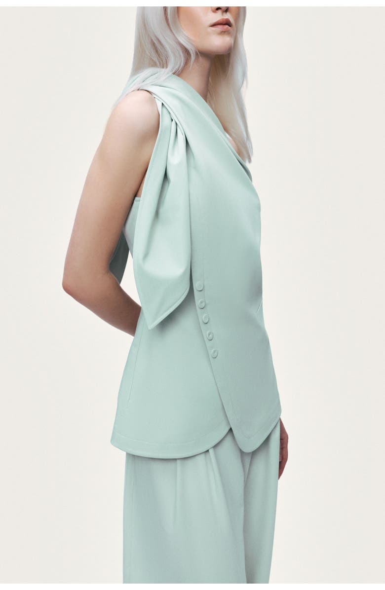 Nocturne Shoulder-Tie Blouse, Alternate, color, Mint Green