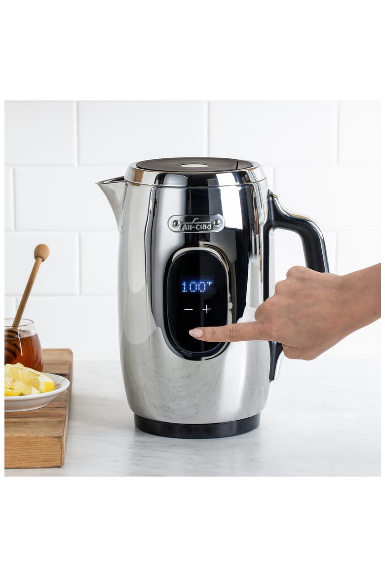 Digital Electric Cordless Kettle, Alternate, color, STAINLESS STEEL
