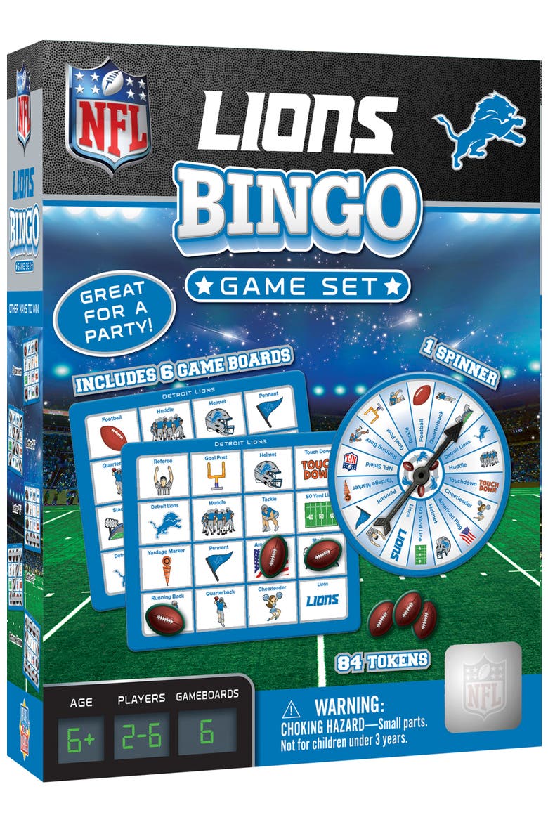 Detroit Lions NFL Bingo Game, Main, color, Multicolor