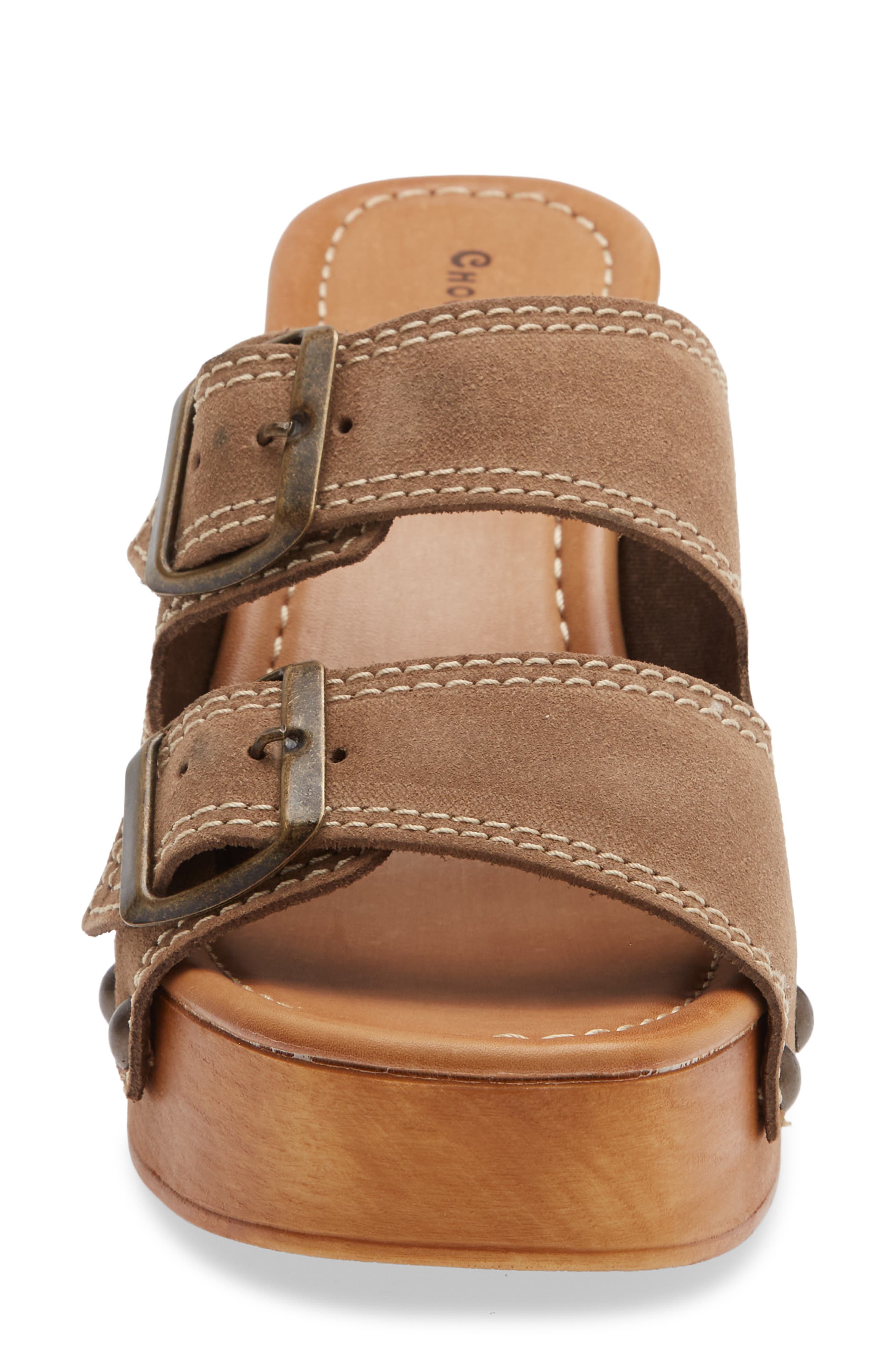Chocolat Blu Mega Platform Sandal, Alternate, color, Taupe Suede