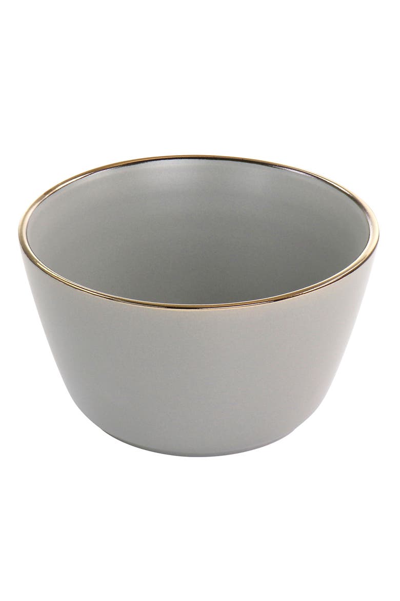 Louis 16 Piece Stoneware Dinnerware Set, Alternate, color, Grey
